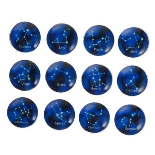 FUNNETOYU 12 Stück Teiliges Kühlschrankmagnete mit 12 Tierkreiszeichen Motiven Kreative Glas edelstein Optik Starke Magnetkraft für Whiteboard und Küchendekoration FUNNETOYU 12 Stück Teiliges Kühlschrankmagnete mit 12 Tierkreiszeichen Motiven Kreative Glas edelstein Optik Starke Magnetkraft für Whiteboard und Küchendekoration von FUNNETOYU