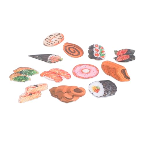 FUNNETOYU 12 Stück Teiliges Magnetisches Kühlschranksticker Umweltfreundlichem Kunststoff rutschfest mit Bunten Sushi Donut Motiven Wiederverwendbar für Kühlschrankdekoration FUNNETOYU 12 Stück Teiliges Magnetisches Kühlschranksticker Umweltfreundlichem Kunststoff rutschfest mit Bunten Sushi Donut Motiven Wiederverwendbar für Kühlschrankdekoration von FUNNETOYU