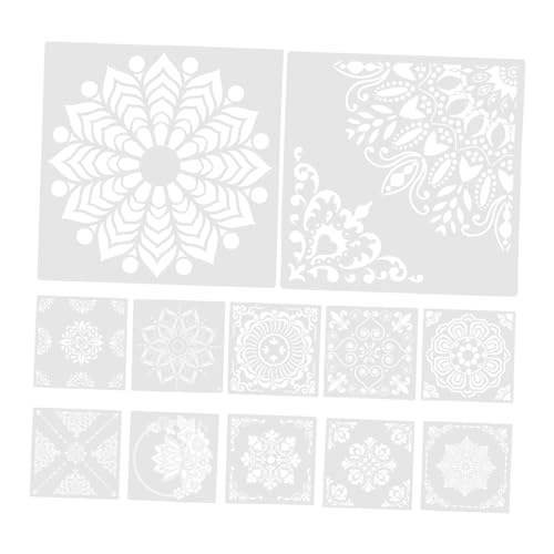 FUNNETOYU 12 Stück Teiliges Mandala Schablonen aus Pet Wiederverwendbar Robuste Malvorlagen für Wand Möbel Fliesen und Boden Dekoration Diy Bastelvorlagen für Kreative Wandgestaltung und FUNNETOYU 12 Stück Teiliges Mandala Schablonen aus Pet Wiederverwendbar Robuste Malvorlagen für Wand Möbel Fliesen und Boden Dekoration Diy Bastelvorlagen für Kreative Wandgestaltung und von FUNNETOYU