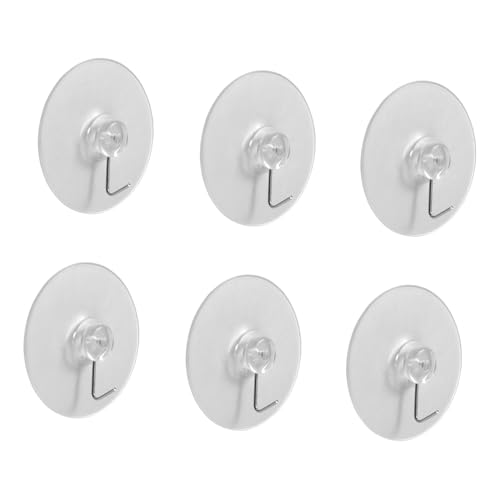 FUNNETOYU 12 Stück Teiliges PVC Saugnapf Haken Transparent Stark Haftend Wiederverwendbar Für Bad Küche Schrank Büro Ohne Bohren Schadstofffrei von FUNNETOYU