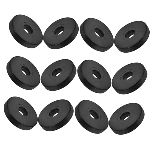 FUNNETOYU 12 Stück Teiliges Runde Weiche Caster Pads aus Strapazierfähigem PVC Vibrationsdämpfende Schutzpolster für Möbelrollen rutschfest für Eisenrohre für Zuhause Büro und Industrie von FUNNETOYU