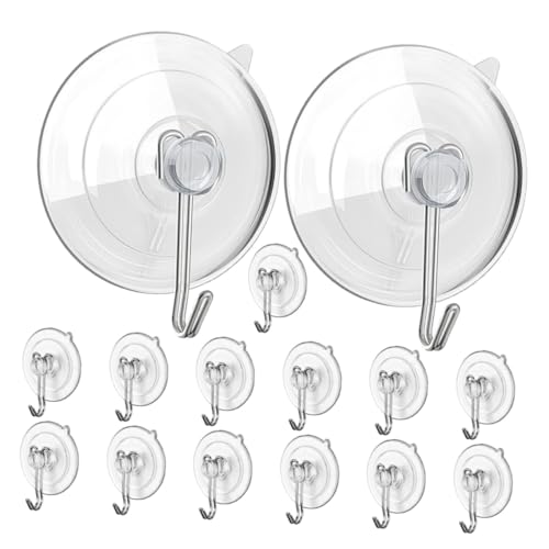FUNNETOYU 15 Stück Teiliges Großer Saugnapfhaken Transparent Wasserfest für Glasfenster Spiegel Bad Küche Wiederverwendbar Einfach zu Montieren für Handtücher Jacken Schlüssel Organizer FUNNETOYU 15 Stück Teiliges Großer Saugnapfhaken Transparent Wasserfest für Glasfenster Spiegel Bad Küche Wiederverwendbar Einfach zu Montieren für Handtücher Jacken Schlüssel Organizer von FUNNETOYU