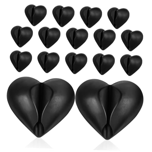 FUNNETOYU 16 Stück Herzförmige Kabelhalter Teilig Selbstklebende Kabelclips für Schreibtischorganisation Kabelführung für USB und Ladekabel Praktischer Kabel Organizer für Verschiedene FUNNETOYU 16 Stück Herzförmige Kabelhalter Teilig Selbstklebende Kabelclips für Schreibtischorganisation Kabelführung für USB und Ladekabel Praktischer Kabel Organizer für Verschiedene von FUNNETOYU