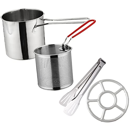 FUNNETOYU 1Satz Bratenkorb für Fritteuse Frittierkorb mit Ergonomischem Griff für Hähnchen und Pommes Langlebig und Hitzebeständig Kapazität von FUNNETOYU