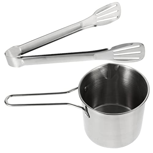 FUNNETOYU 1Satz Frittierprofi Fritteuse Frittiertopf mit Scalding Griff für Zuhause Braten von Hähnchen Leicht zu Reinigen für Induktionsherd Gasherd von FUNNETOYU