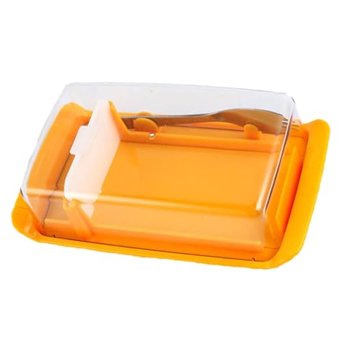 FUNNETOYU 1Satz Lebensmittelbehälter Butter Crisper mit Butterschneider Stilvolle Aufbewahrungsbox für Butter und Käse für Küche Backen Spülmaschinenfest von FUNNETOYU
