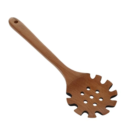 FUNNETOYU 1Stück Buchenholz Nudelsieb Löffel Mit Hängelochdesign Langlebig Hochtemperaturbeständig Und Leicht Zu Reinigen Für Abseihen Von Nudeln Und Teigwaren von FUNNETOYU