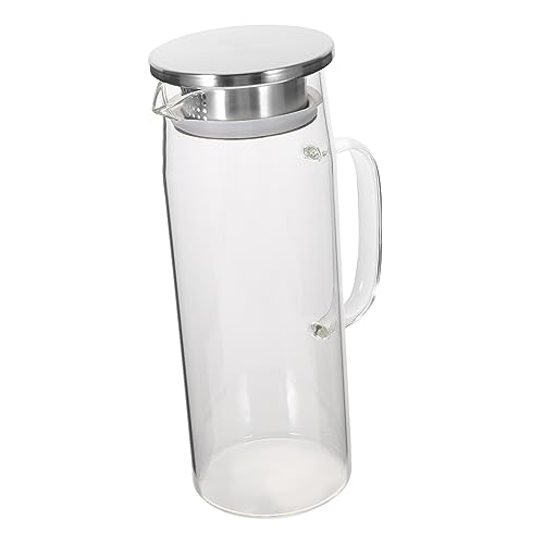 FUNNETOYU 1Stück Glastetopf Hitzebeständige aus Borosilikatglas mit Elegantem Auslassdesign für Tee Fruchtgetränke und Transparent und Langlebig Zuhause von FUNNETOYU