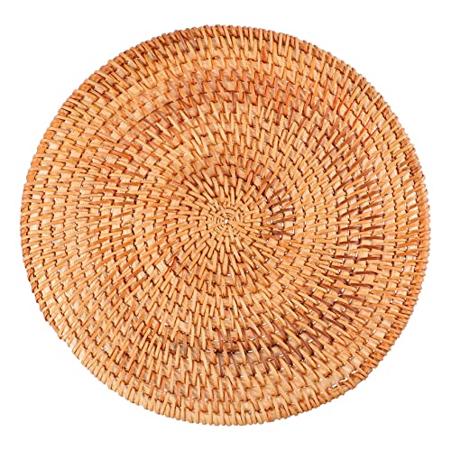 FUNNETOYU 1stück Rattan Untersetzer Hitze Und rutschfeste Tischmatte Praktische Platzmatte Für Töpfe Und Schalen Für Esszimmer Und Outdoor-Einsatz Natürlicher Japanischer Stil von FUNNETOYU
