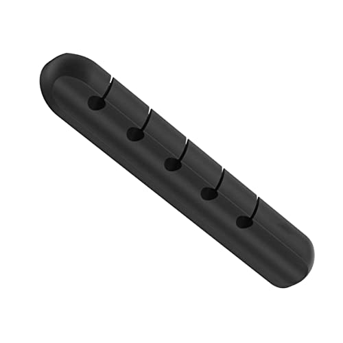 FUNNETOYU 1Stück Kabelclip Organizer aus Silikon Fach Datenleitungshalter für Schreibtisch für Home Office und Büro Langlebig und Praktisch Kompakt und Tragbar Schwarz von FUNNETOYU