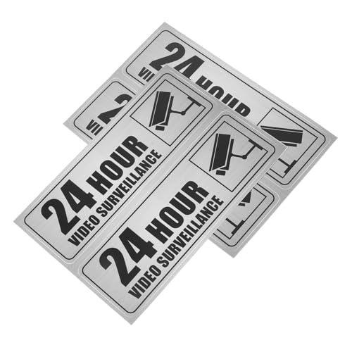 FUNNETOYU 2 Blätter Wetterfeste Selbstklebende Videoüberwachung Aufkleber PVC Sicherheitswarnung Innen Außen für Büro Restaurant mit Minimalistischer Gestaltung und Einfacher Anbringung FUNNETOYU 2 Blätter Wetterfeste Selbstklebende Videoüberwachung Aufkleber PVC Sicherheitswarnung Innen Außen für Büro Restaurant mit Minimalistischer Gestaltung und Einfacher Anbringung von FUNNETOYU