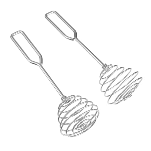 FUNNETOYU 2 Stck Edelstahl Eierquirl Handmixer Schneebesen Rührbesen Rührwerkzeug Rostfrei Schnelles Aufschäumen und Rühren für Backen und Kochen von FUNNETOYU