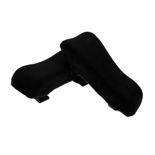 FUNNETOYU 2 Stück Ergonomische Stuhlarmlehnenpolster Weiche Armstütze aus Baumwollstoff mit Elastischer Polsterung Rutschfestes Ellenbogenkissen für Bürostuhl und Gaming Chair Entlastet von FUNNETOYU