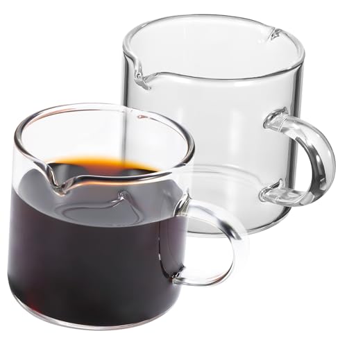 FUNNETOYU 2 Stück Espresso Tassen aus Borosilikatglas Transparente Kaffeebecher mit Dualauslauf Hitzebeständig und Kompakt für Kaffee Tee und Sirup FUNNETOYU 2 Stück Espresso Tassen aus Borosilikatglas Transparente Kaffeebecher mit Dualauslauf Hitzebeständig und Kompakt für Kaffee Tee und Sirup von FUNNETOYU
