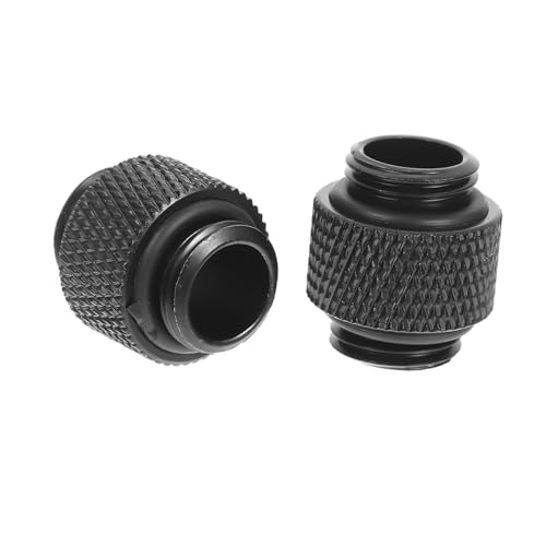 FUNNETOYU 2 Stück Gewinde Adapterverlängerung Wasserkühlung Male to male Connector mit Dichtungsring Werkzeuglose Montage Ersatz für PC wasserkühlsysteme Schwarz FUNNETOYU 2 Stück Gewinde Adapterverlängerung Wasserkühlung Male to male Connector mit Dichtungsring Werkzeuglose Montage Ersatz für PC wasserkühlsysteme Schwarz von FUNNETOYU
