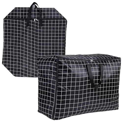 FUNNETOYU 2 Stück Große Aufbewahrungstaschen aus Strapazierfähigem Oxford Feuchtigkeitsgeschützt mit Robustem Reißverschluss und Tragegriff für Bettdecken Kleidung Umzug und Reise FUNNETOYU 2 Stück Große Aufbewahrungstaschen aus Strapazierfähigem Oxford Feuchtigkeitsgeschützt mit Robustem Reißverschluss und Tragegriff für Bettdecken Kleidung Umzug und Reise von FUNNETOYU