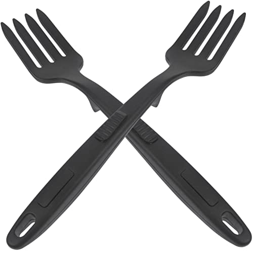 FUNNETOYU 2 Stück Hitzebeständige Silikon Kochgabel Antihaft Spaghetti und Salatgabel Ergonomischer Griff für Küchenhelfer Restaurants und Zuhause Geruchsneutral von FUNNETOYU