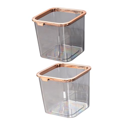 FUNNETOYU 2 Stück Klare Pet Müllbehälter mit Druckring Design Starke Tragkraft Transparenter Abfallkorb für Büro Bad und Zuhause Stabiler Moderner Abfalleimer Vielseitig Einsetzbar FUNNETOYU 2 Stück Klare Pet Müllbehälter mit Druckring Design Starke Tragkraft Transparenter Abfallkorb für Büro Bad und Zuhause Stabiler Moderner Abfalleimer Vielseitig Einsetzbar von FUNNETOYU