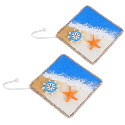 FUNNETOYU 2 Stück Mediterrane Wandhaken Handbemalt Nautische Wanddeko mit Stabilem Material Vielseitige Schlüssel- Handtuch Mantelhaken für Küstenstil Küstendekor FUNNETOYU 2 Stück Mediterrane Wandhaken Handbemalt Nautische Wanddeko mit Stabilem Material Vielseitige Schlüssel- Handtuch Mantelhaken für Küstenstil Küstendekor von FUNNETOYU