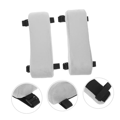 FUNNETOYU 2 Stück Memory Schaum Armlehnenpolster Ergonomische Flexible Armkissen für Bürostühle und Gaming Stühle Schnell Zurückfederndes Material Einfache für Langes Arbeiten und Online von FUNNETOYU