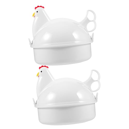 FUNNETOYU 2 Stück Mikrowellen Eierkocher im Ei Design Leichter Kompakter Eier Dampfgarer für Schonendes Kochen Praktisches Küchenzubehör für Einfache Zubereitung von Hartgekochten Eiern FUNNETOYU 2 Stück Mikrowellen Eierkocher im Ei Design Leichter Kompakter Eier Dampfgarer für Schonendes Kochen Praktisches Küchenzubehör für Einfache Zubereitung von Hartgekochten Eiern von FUNNETOYU