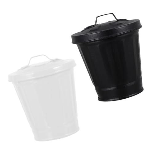 FUNNETOYU 2 Stück Mini Mülleimer mit Deckel Klassischer Kleiner Tischabfalleimer für Schlafzimmer und Büro Kompakter Desktop Papierkorb zur Aufbewahrung und Geruchsvermeidung Stilvoll und FUNNETOYU 2 Stück Mini Mülleimer mit Deckel Klassischer Kleiner Tischabfalleimer für Schlafzimmer und Büro Kompakter Desktop Papierkorb zur Aufbewahrung und Geruchsvermeidung Stilvoll und von FUNNETOYU