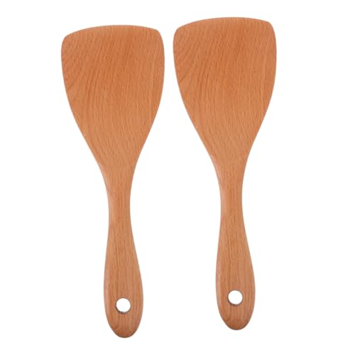 FUNNETOYU 2 Stück Reislöffel aus Naturholz mit Dickem Griff Kratzfest Hitzebeständig Multifunktional zum Servieren Rühren und Kochen Schonend für Reiskocher Küchenutensilien für Reis und FUNNETOYU 2 Stück Reislöffel aus Naturholz mit Dickem Griff Kratzfest Hitzebeständig Multifunktional zum Servieren Rühren und Kochen Schonend für Reiskocher Küchenutensilien für Reis und von FUNNETOYU