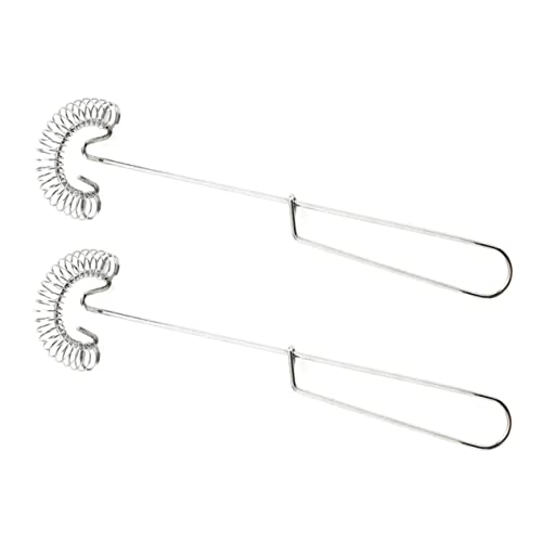 FUNNETOYU 2 Stück Schneebesen mit Spiral Coil Design Multifunktionaler Handmixer für Eier und Milch Küchenwerkzeug mit Eingebautem Griff und Aufhängehaken von FUNNETOYU