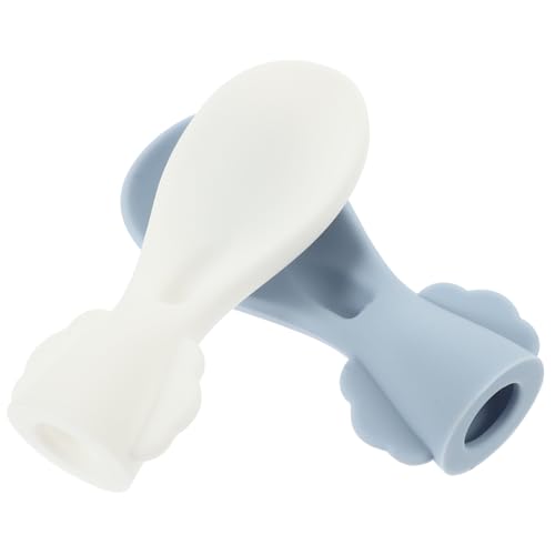 FUNNETOYU 2 Stück Silikon Babylöffel mit Squeeze Funktion Lebensmittelechtes Material Ergonomisches Design für Selbstständiges Beikosteinführung Weiß Blau FUNNETOYU 2 Stück Silikon Babylöffel mit Squeeze Funktion Lebensmittelechtes Material Ergonomisches Design für Selbstständiges Beikosteinführung Weiß Blau von FUNNETOYU