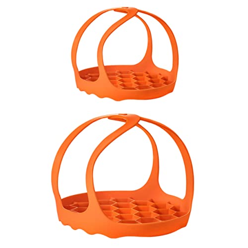 FUNNETOYU 2 Stück Silikon Dampfkörbe Ninja Luftfritteuse Wok Luftfritteuse Einsätze Topf Schnellkochtöpfe Frittierkorb Luftfritteusengestell Instant Maiskolbenschalen von FUNNETOYU