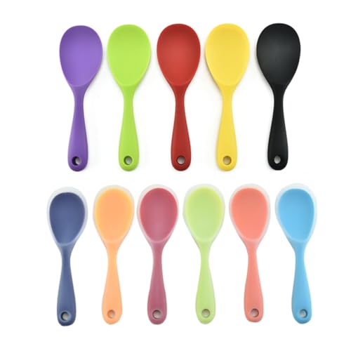 FUNNETOYU 2 Stück Silikon Reislöffel Kratzfest für Antihaft Metallgeschirr Ergonomischer Küchenhelfer für Servieren und Rühren Spülmaschinenfest Halbdurchsichtiges Orange für Haushalt und FUNNETOYU 2 Stück Silikon Reislöffel Kratzfest für Antihaft Metallgeschirr Ergonomischer Küchenhelfer für Servieren und Rühren Spülmaschinenfest Halbdurchsichtiges Orange für Haushalt und von FUNNETOYU