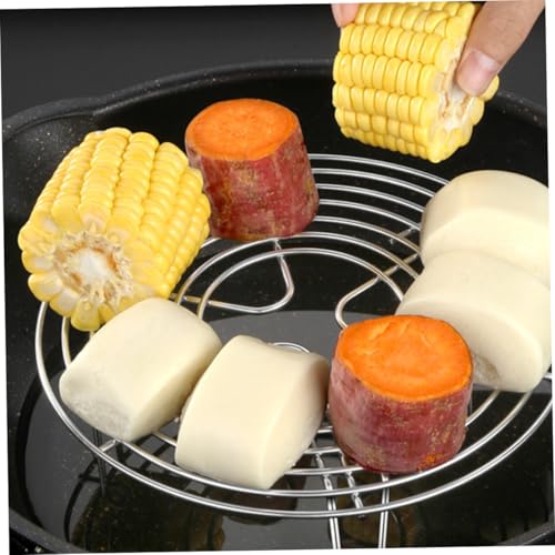 FUNNETOYU 2 Stück Teiliges Edelstahl Dampfgarer Edelstahl Rundes Kochrost Dämpfeinsatz mit Stabilem Rand Hitzebeständig Leicht zu Reinigen für Haushalt Restaurant und Büro Vielseitig von FUNNETOYU