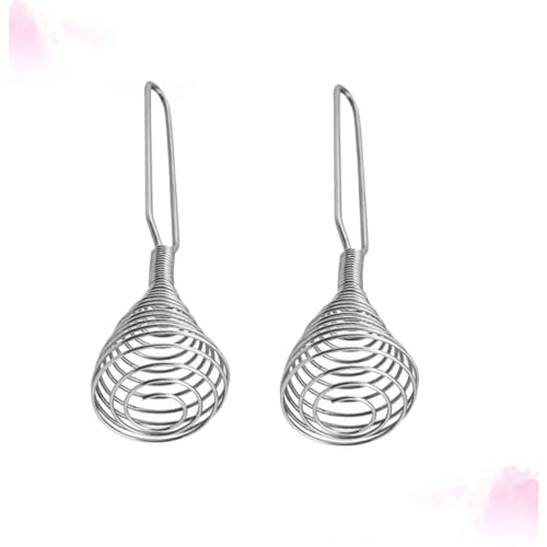 FUNNETOYU 2 Stück Teiliges Edelstahl Handrührgerät für Eier und Butter Halbautomatischer Sprungmixer Schnelles Schlagen Rühren und Aufschäumen Vielseitiges Küchengerät für Backen und Kochen von FUNNETOYU