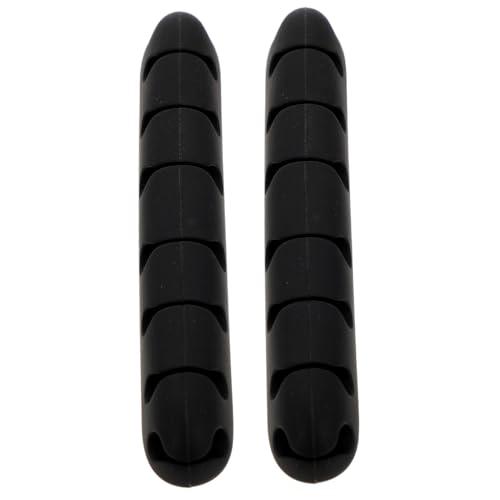 FUNNETOYU 2 Stück Teiliges Kabelhalter Doppeltem Schlitz Selbstklebend Rückstandsfrei für Schreibtisch Kabelmanagement Geeignet für USB Kopfhörerkabel Einfache Montage von FUNNETOYU