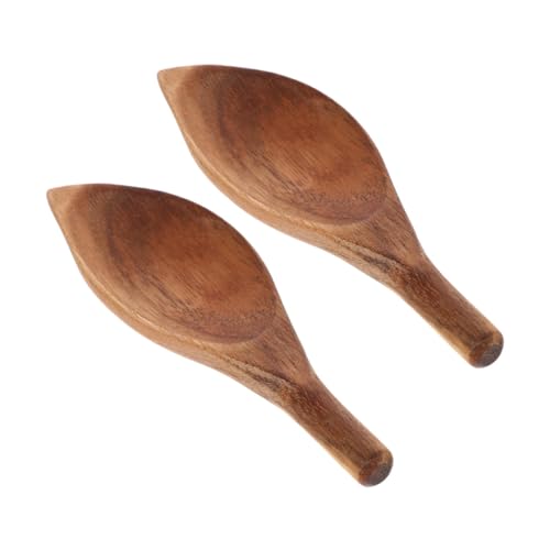 FUNNETOYU 2 Stück Teiliges Kaffeeset Holzlöffel Unregelmäßige Form Multifunktional für Kaffeebohnen und Leichtes Langlebiges Küchenutensil für Haushalt Restaurant von FUNNETOYU