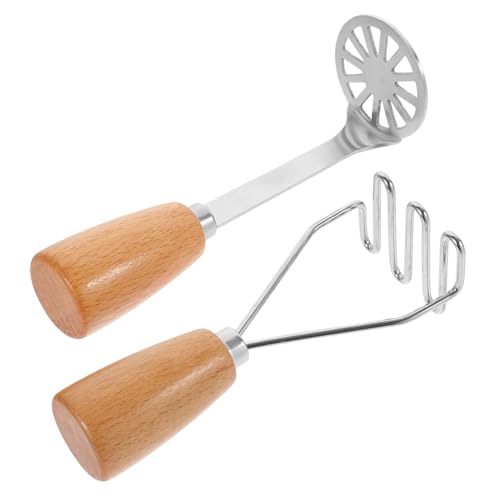 FUNNETOYU 2 Stück Teiliges Kartoffelstampfer aus Edelstahl mit Ergonomischem Holzgriff Langlebig Rostfrei Praktische Küchenwerkzeuge zum Pürieren von Kartoffeln und Babynahrung Einfach zu FUNNETOYU 2 Stück Teiliges Kartoffelstampfer aus Edelstahl mit Ergonomischem Holzgriff Langlebig Rostfrei Praktische Küchenwerkzeuge zum Pürieren von Kartoffeln und Babynahrung Einfach zu von FUNNETOYU