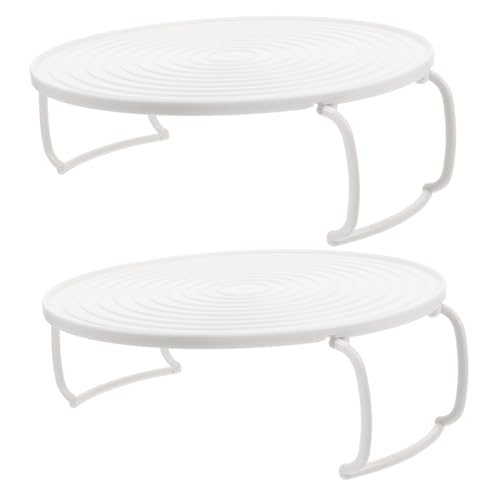 FUNNETOYU 2 Stück Teiliges Mikrowellen Etagenregal aus Langlebigem Material Platzsparendes Stufenförmiges Küchenlager für Mikrowellen Vielseitiger Lebensmittel Ständer zur Aufbewahrung und von FUNNETOYU