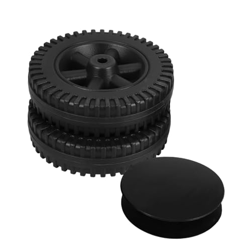 FUNNETOYU 2 Stück Teiliges PE Schwerlast drehfeststeller Räder für Grillwagen Bbq Ersatzteile Kompatibel Robust Langlebig Schwarz von FUNNETOYU