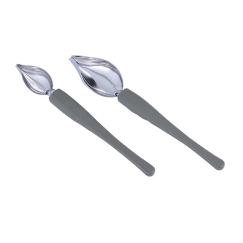 FUNNETOYU Edelstahl Soßenlöffel 2 Stück Dekorativer Malstift Für Teller Hitzebeständig Praktischer Kochlöffel Für Desserts Kuchen Und Saucen von FUNNETOYU