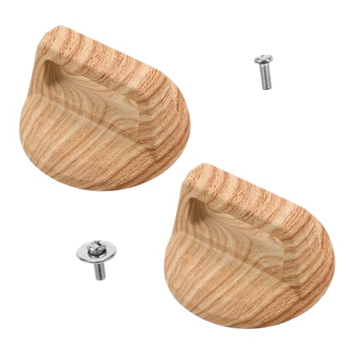FUNNETOYU 2 Stück Topfdeckelgriff mit Holzmaserung Hitzebeständiger Ersatzgriff für Töpfe und Pfannen Ergonomisch Verbrühend Passend für Verschiedene Küchenkochgeschirre von FUNNETOYU