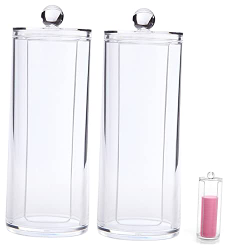 FUNNETOYU 2 Stück Transparente Kleine Aufbewahrungsbox mit Deckel Vielseitiger Organizer für Haargummis Kosmetik und Wattepads Platzsparend Praktischer Scrunchie Halter für Schlafzimmer und von FUNNETOYU