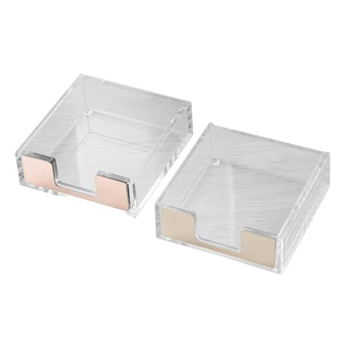 FUNNETOYU 2 Stück Transparenter Memo Notizhalter aus Acryl mit Gold Edelstahl Details Stabiler Zettelspender und Stiftehalter für Büro und Schreibtisch Organisation Modernes Design in FUNNETOYU 2 Stück Transparenter Memo Notizhalter aus Acryl mit Gold Edelstahl Details Stabiler Zettelspender und Stiftehalter für Büro und Schreibtisch Organisation Modernes Design in von FUNNETOYU