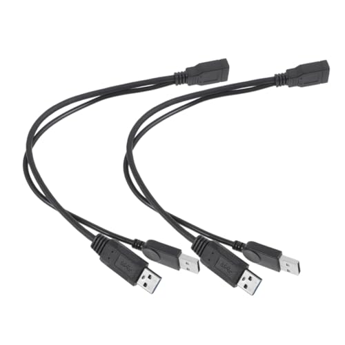 FUNNETOYU 2 Stück USB Verlängerungskabel mit Dualem Stecker für Stabile Stromversorgung und Schnelle Datenübertragung Kompatibel mit Externen Laufwerken Druckern und Mobilen Geräten Schwarz FUNNETOYU 2 Stück USB Verlängerungskabel mit Dualem Stecker für Stabile Stromversorgung und Schnelle Datenübertragung Kompatibel mit Externen Laufwerken Druckern und Mobilen Geräten Schwarz von FUNNETOYU