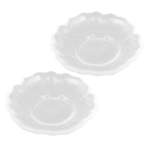 FUNNETOYU 2 Stück Untertasse Teller Mini Dekoration Anmut mit Blumen- Kleine Tee Tablett Teetablett Glas Transparent Wiederverwendbar FUNNETOYU 2 Stück Untertasse Teller Mini Dekoration Anmut mit Blumen- Kleine Tee Tablett Teetablett Glas Transparent Wiederverwendbar von FUNNETOYU