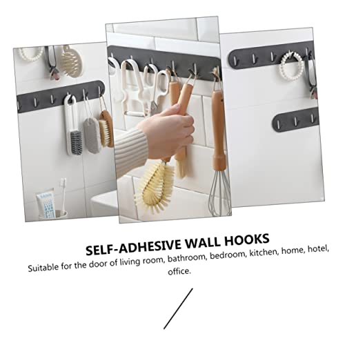 FUNNETOYU 2 Stück Wandhaken mit Haken Selbstklebende Hakenleiste für Handtücher Taschen und Kleidung Platzsparende Aufbewahrungslösung für Küche und Badezimmer Schwarz FUNNETOYU 2 Stück Wandhaken mit Haken Selbstklebende Hakenleiste für Handtücher Taschen und Kleidung Platzsparende Aufbewahrungslösung für Küche und Badezimmer Schwarz von FUNNETOYU