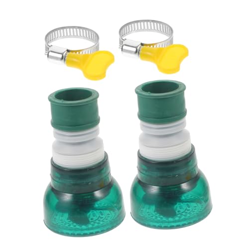 FUNNETOYU 2 Stück Wasserhahn Wasserspar- und Wasserreinigung Wasserhahnreiniger Austausch des Wasserhahnfilters Wasserfilter Filter für Küchenspüle Wasserreiniger für Wasserhahn PVC Grün von FUNNETOYU