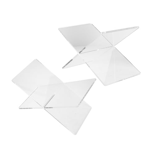 FUNNETOYU 2 Stück X förmige Acryl Buchstützen Transparent Robuster Buchhalter für Schule Lesen Musiknoten Regalhalter Multifunktional Home Office FUNNETOYU 2 Stück X förmige Acryl Buchstützen Transparent Robuster Buchhalter für Schule Lesen Musiknoten Regalhalter Multifunktional Home Office von FUNNETOYU