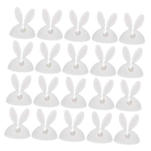 FUNNETOYU 20Stücke Kabelmanagement Clip Selbstklebende Kabelklemmen für Schreibtisch Effektive Kabelorganisation Kompatibel mit USB Audiokabeln für Glatte Oberflächen von FUNNETOYU