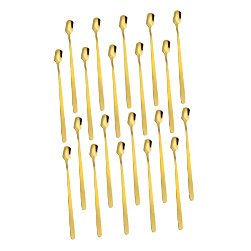 FUNNETOYU 20Stücke Teiliges Löffel mit Langem Griff Multifunktionale Eis und Kaffeelöffel für Bar Küche und Dessert für Getränke und Desserts von FUNNETOYU