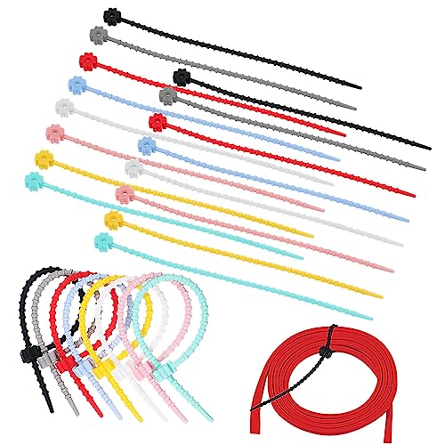FUNNETOYU 24 Stück Silikon Kabelbinder Bunte Blumen Kabel Organizer Flexibel Wiederverwendbare Halterung für Kabelmanagement Zuhause Büro Camping FUNNETOYU 24 Stück Silikon Kabelbinder Bunte Blumen Kabel Organizer Flexibel Wiederverwendbare Halterung für Kabelmanagement Zuhause Büro Camping von FUNNETOYU